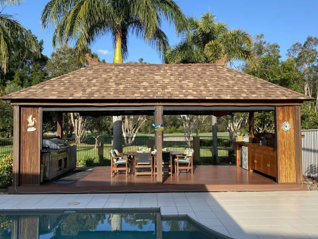 Bali Hut with artificial thatch roofing